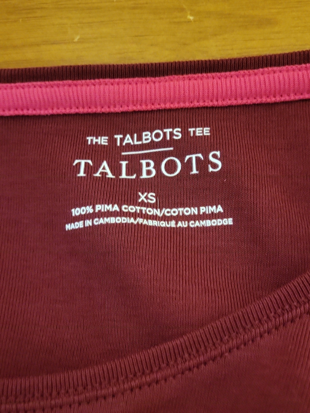 Talbots Women's Burgundy Long-Sleeve Crewneck Top - Picture 3 of 4